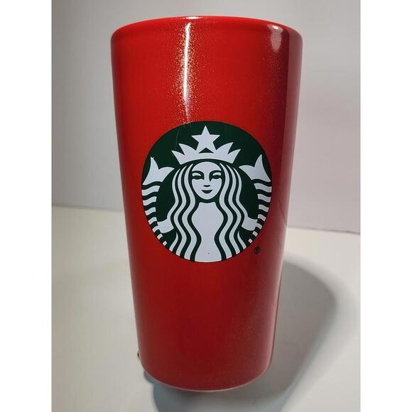 Starbucks Holiday 2020 Orange Glitter Ceramic Tumbler Mug Cup 12oz - Picture 1 of 12